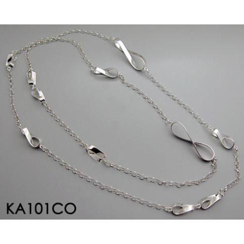 LONG NECKLACE WITH 11 INFINITY PIECES