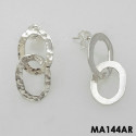SMALL HAMMERED OVAL EARRINGS