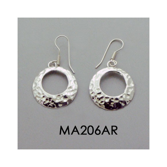 CUT AND HAMMERED CIRCLE EARRINGS