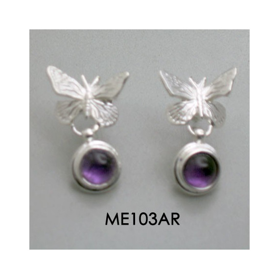 BUTTERFLY EARRINGS WITH STONES