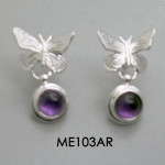 BUTTERFLY EARRINGS WITH STONES