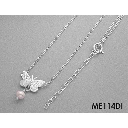 SMALL BUTTERFLY PENDANT WITH PEARL