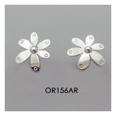 FLOWER WITH DOTS EARRINGS