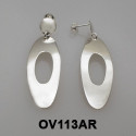 OVAL AND CIRCLE LONG EARRINGS