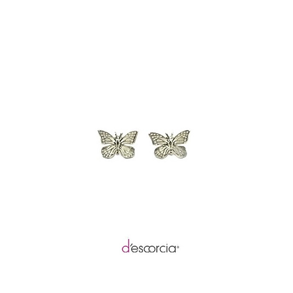 Aretes de mariposa mini en vuelo, con poste.
