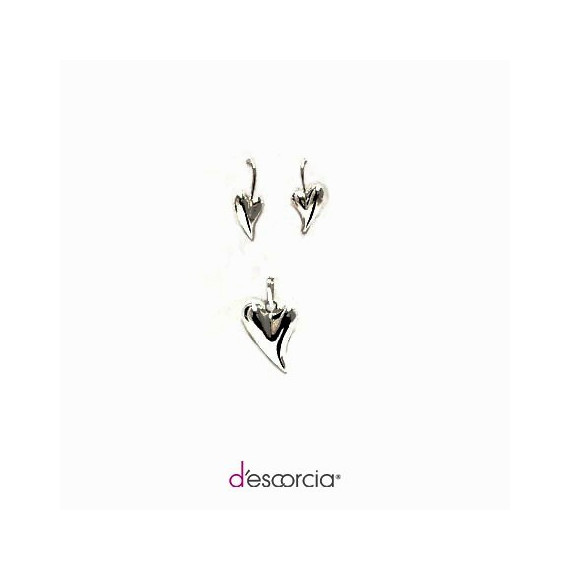 Set se aretes y dije de corazón bombeado 