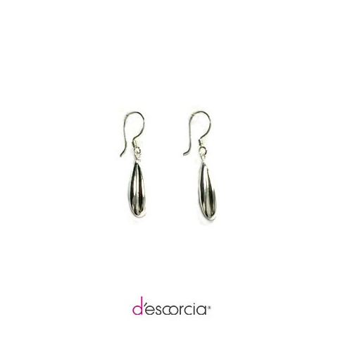 Aretes de gota con muesca, con arillo 