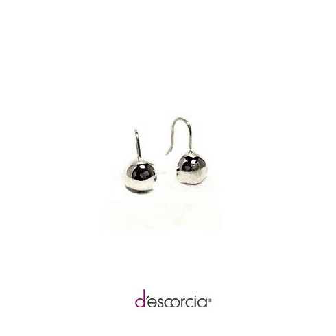 Aretes de media bola lisa de 10 mm con arillo 