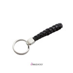 SILVER KEY CHAIN WITH LEATHER