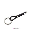 SILVER KEY CHAIN WITH LEATHER