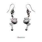 FILIGREE EARRINGS WITH BIRDS AND FLOWERS