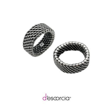 Anillo tejido para caballero 