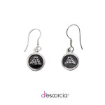 SMALL ROUND EARRINGS WITH PYRAMID