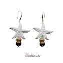 STARFISH LONG EARRINGS WITH PEARLS