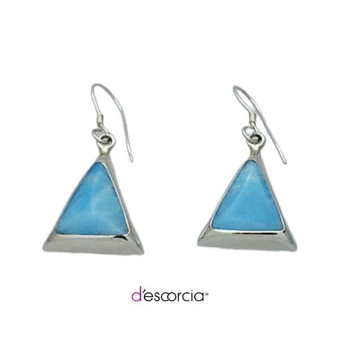 TRIANGLE LARIMAR EARRINGS