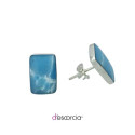 RECTANGULAR LARIMAR EARRINGS