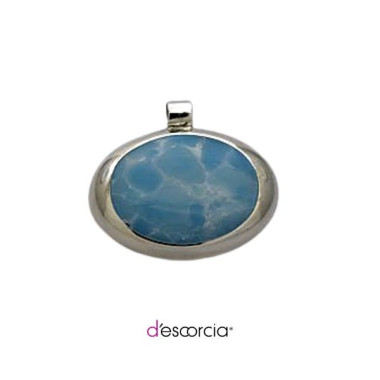 LARIMAR OVAL PENDANT