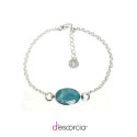 Pulsera de óvalo de larimar