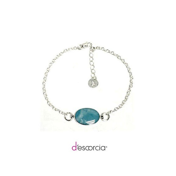 Pulsera de óvalo de larimar