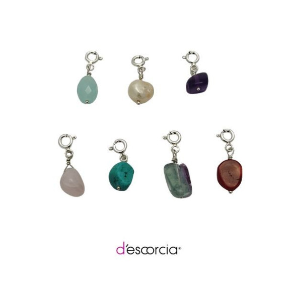 Charms de plata .925 con piedra natural.