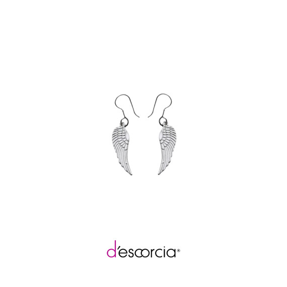 Aretes de alas con arillo 