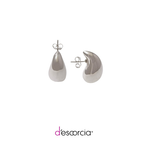 Aretes de gota con poste