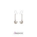 DANGLE TEXTURED HEART EARRING