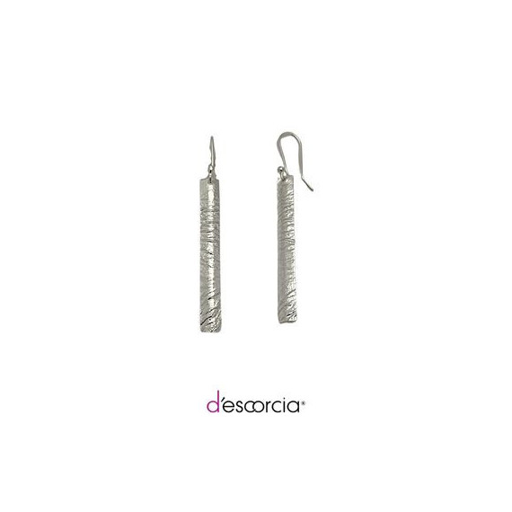 Aretes rectangulares de plata .925