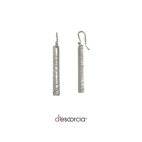 Aretes rectangulares de plata .925