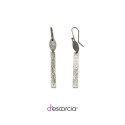 Aretes largos óvalo de plata