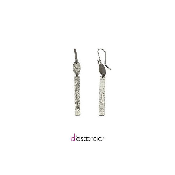 Aretes largos óvalo de plata