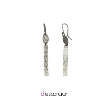 Aretes largos óvalo de plata