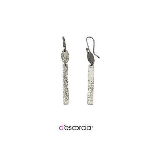 Aretes largos óvalo de plata