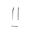 Aretes largos rectangulares, de plata mayoreo