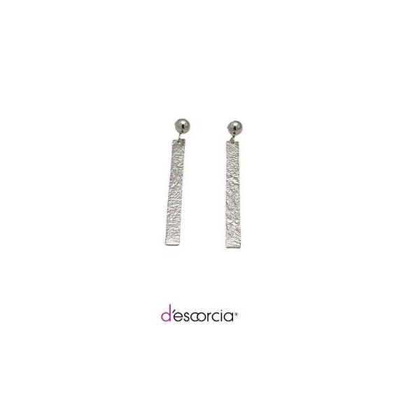 Aretes largos rectangulares, de plata mayoreo