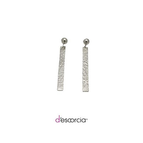 Aretes largos rectangulares, de plata mayoreo