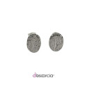 Aretes óvalo, de plata mayoreo