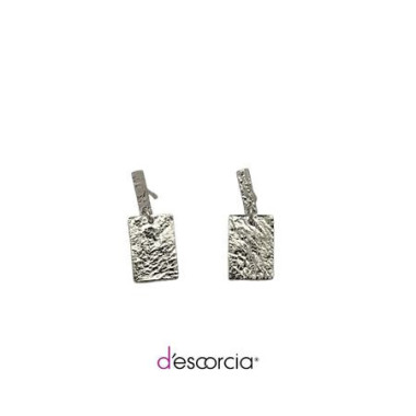 Aretes rectángulo chico, de plata