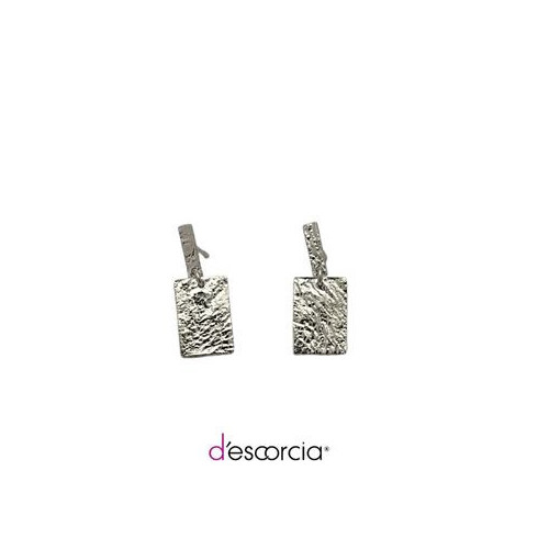 Aretes rectángulo chico, de plata